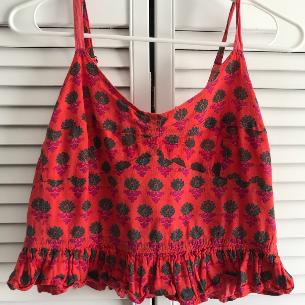 Free people Floral Crop Tank